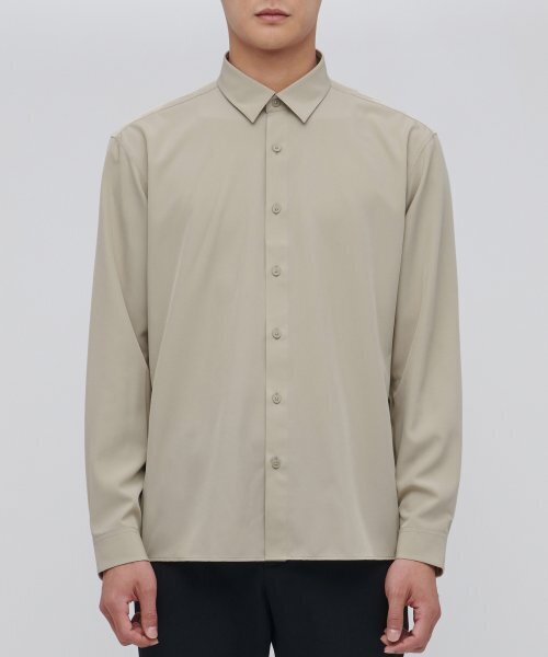 MUSINSA STANDARD（ムシンサスタンダード）の「リラックスフィットシルキーシャツ[ライトベージュ]（シャツ/ブラウス・メンズ・その他・X-LARGE/XX-LARGE/SMALL/MEDIUM/LARGE）」の2枚目の写真