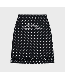 ROCKCAKE（ロックケーキ）の「Script Lettering Dots Skirt - Black（スカート）」