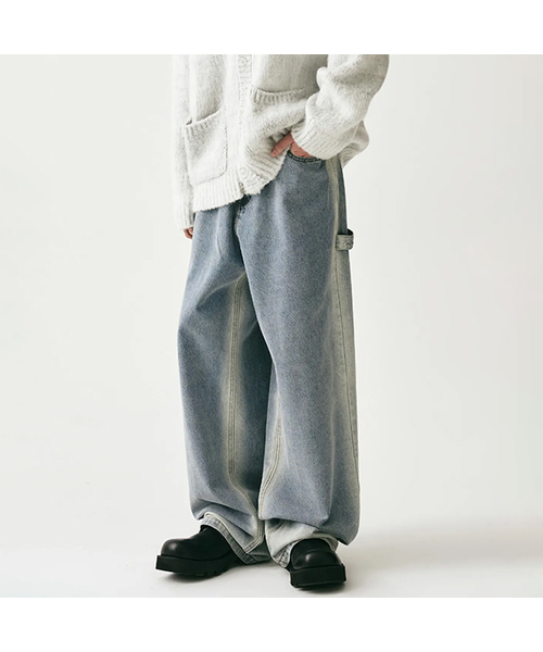 AVANDRESS(アバンドレス )の「Hammer Wide Pants LIGHT BLUE(デニムパンツ・レディース・スカイブルー・SMALL/MEDIUM/LARGE/X-SMALL/XX-SMALL)」の1枚目の写真