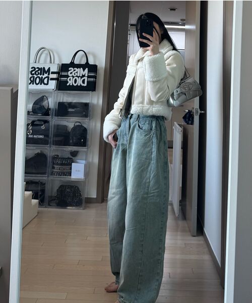 AVANDRESS(アバンドレス )の「Hammer Wide Pants LIGHT BLUE(デニムパンツ・レディース・スカイブルー・SMALL/MEDIUM/LARGE/X-SMALL/XX-SMALL)」の6枚目の写真
