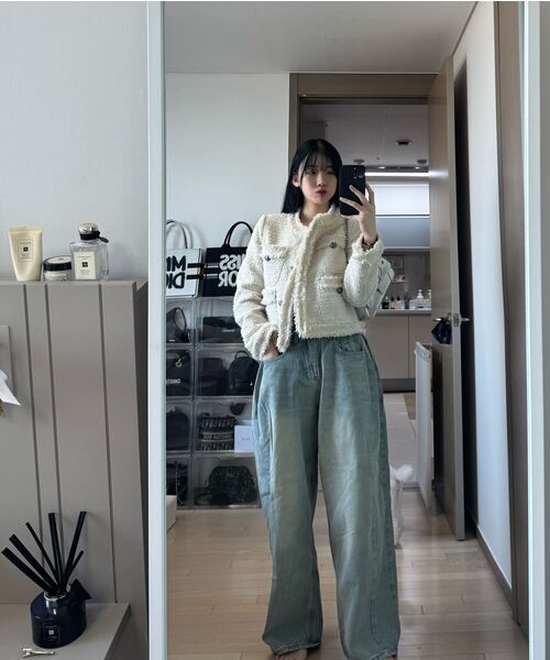 AVANDRESS(アバンドレス )の「Hammer Wide Pants LIGHT BLUE(デニムパンツ・レディース・スカイブルー・SMALL/MEDIUM/LARGE/X-SMALL/XX-SMALL)」の7枚目の写真
