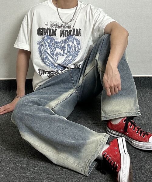 AVANDRESS(アバンドレス )の「Hammer Wide Pants LIGHT BLUE(デニムパンツ・レディース・スカイブルー・SMALL/MEDIUM/LARGE/X-SMALL/XX-SMALL)」の8枚目の写真