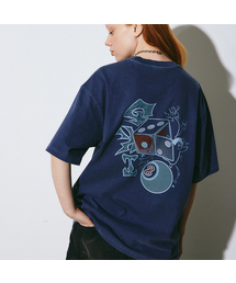 ポケットゲーマーピグメント半袖Tシャツダイブブルー