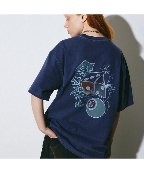 GAKKAI UNIONS(ガッカイユニオンズ)の「ポケットゲーマーピグメント半袖Tシャツダイブブルー(Tシャツ/カットソー・レディース・その他・MEDIUM/LARGE)」の1枚目の写真