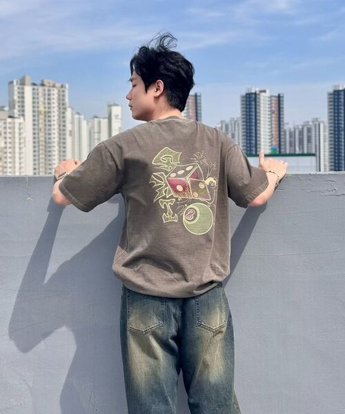 GAKKAI UNIONS(ガッカイユニオンズ)の「ポケットゲーマーピグメント半袖Tシャツダイブブルー(Tシャツ/カットソー・レディース・その他・MEDIUM/LARGE)」の8枚目の写真