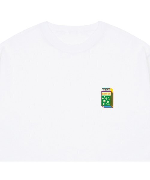 GRAVER（グレーバー）の「[UNISEX]スモールマッチフラワースマイルバンファルティ_ホワイト（Tシャツ/カットソー・レディース・ホワイト・SMALL/MEDIUM/LARGE/X-LARGE）」の3枚目の写真