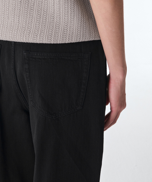 MUSINSA STANDARD（ムシンサスタンダード）の「リネンライクワイドデニムパンツ[ブラック]（デニムパンツ・メンズ・その他・40/38/42/36/34/28/29/32/30/31/33/26/27）」の7枚目の写真