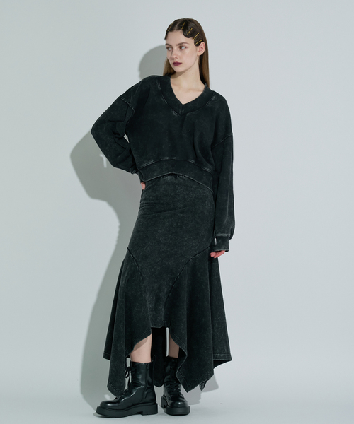 ANNA SUI NYC（アナ スイ エヌ ワイ シー）の「ANNA SUI NYC / アナスイエヌワイシー ピグメントコントラストプルオーバー（スウェット・レディース・ブラック/ブラウン・FREE）」の4枚目の写真