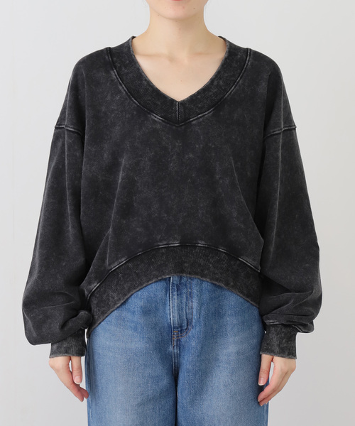 ANNA SUI NYC（アナ スイ エヌ ワイ シー）の「ANNA SUI NYC / アナスイエヌワイシー ピグメントコントラストプルオーバー（スウェット・レディース・ブラック/ブラウン・FREE）」の5枚目の写真