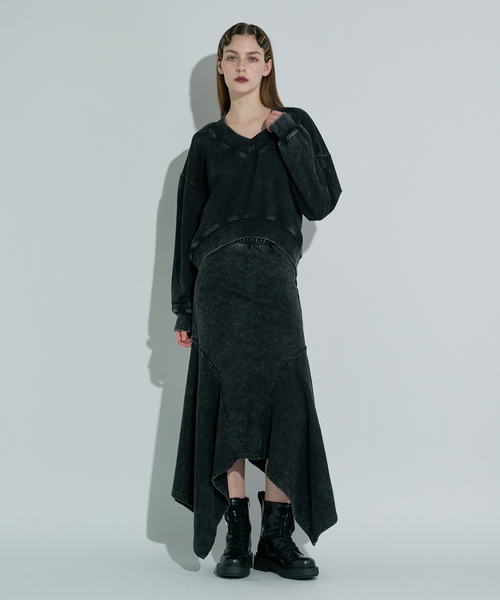 ANNA SUI NYC（アナ スイ エヌ ワイ シー）の「ANNA SUI NYC / アナスイエヌワイシー ピグメントコントラストプルオーバー（スウェット・レディース・ブラック/ブラウン・FREE）」の6枚目の写真