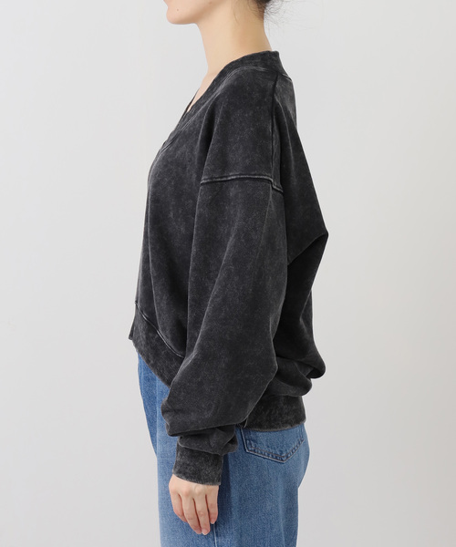 ANNA SUI NYC（アナ スイ エヌ ワイ シー）の「ANNA SUI NYC / アナスイエヌワイシー ピグメントコントラストプルオーバー（スウェット・レディース・ブラック/ブラウン・FREE）」の7枚目の写真