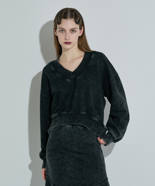 ANNA SUI NYC（アナ スイ エヌ ワイ シー）の「ANNA SUI NYC / アナスイエヌワイシー ピグメントコントラストプルオーバー（スウェット・レディース・ブラック/ブラウン・FREE）」の8枚目の写真