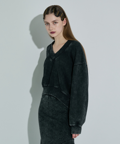 ANNA SUI NYC（アナ スイ エヌ ワイ シー）の「ANNA SUI NYC / アナスイエヌワイシー ピグメントコントラストプルオーバー（スウェット・レディース・ブラック/ブラウン・FREE）」の12枚目の写真