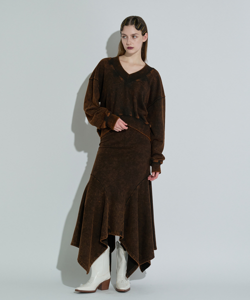 ANNA SUI NYC（アナ スイ エヌ ワイ シー）の「ANNA SUI NYC / アナスイエヌワイシー ピグメントコントラストプルオーバー（スウェット・レディース・ブラック/ブラウン・FREE）」の18枚目の写真