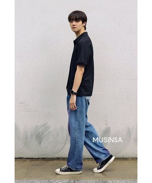 MUSINSA STANDARD（ムシンサスタンダード）の「[クールタンダード] リラックスフィットピケポロシャツ [ブラック]（ポロシャツ・メンズ・その他・SMALL/MEDIUM/LARGE/X-LARGE/XX-LARGE）」の16枚目の写真