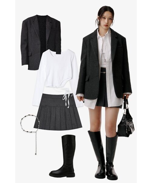 LUVISTRUE(ラヴイズトゥルー)の「WO PLEATS SKIRT(CHARCOAL)(スカート・レディース・その他・SMALL/MEDIUM)」の6枚目の写真