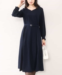 OFUON le MK | 【2026SS】シフォンプリーツデザインワンピース/洗える/WEB限定サイズあり(ワンピース)