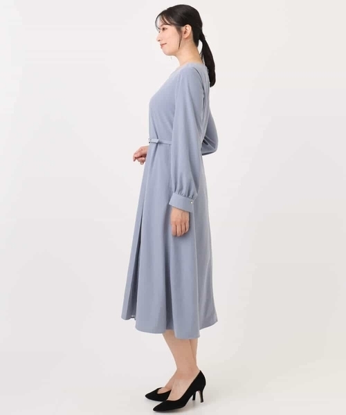 OFUON le MK（オフオンルエムケー）の「【2026SS】シフォンプリーツデザインワンピース/洗える/WEB限定サイズあり（ワンピース・レディース・ネイビー/グレー系その他/グレイッシュブルー・36/38/40）」の20枚目の写真