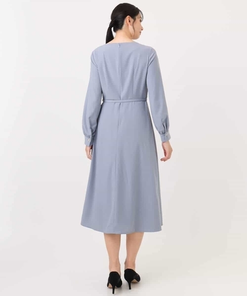 OFUON le MK（オフオンルエムケー）の「【2026SS】シフォンプリーツデザインワンピース/洗える/WEB限定サイズあり（ワンピース・レディース・ネイビー/グレー系その他/グレイッシュブルー・36/38/40）」の21枚目の写真
