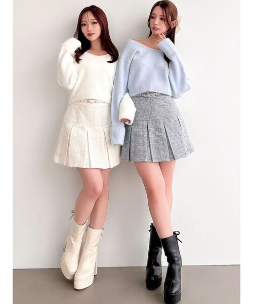 RESEXXY(リゼクシー)の「バックリボン厚底ブーツ(ブーツ・レディース・アイボリー/ブラック・SMALL/MEDIUM/LARGE)」の20枚目の写真