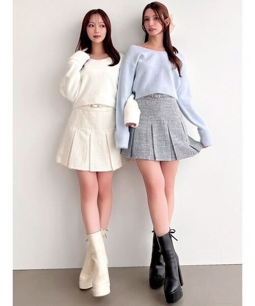 RESEXXY(リゼクシー)の「バックリボン厚底ブーツ(ブーツ・レディース・アイボリー/ブラック・SMALL/MEDIUM/LARGE)」の21枚目の写真