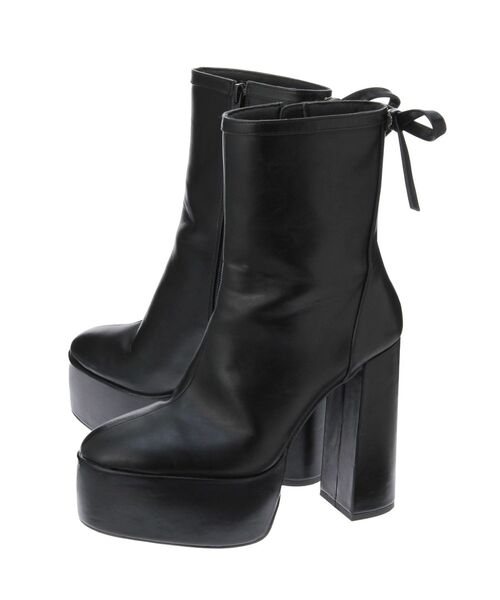 RESEXXY（リゼクシー）の「バックリボン厚底ブーツ（ブーツ・レディース・アイボリー/ブラック・SMALL/MEDIUM/LARGE）」の3枚目の写真