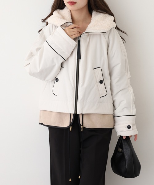 EGLANTINE ボアフーディブルゾン