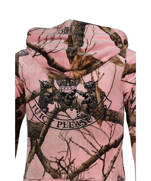 PLEASURES(プレジャー)の「REALTREE VELOUR ROBERTSON HOODIE (WOMEN'S)(パーカー・メンズ・ピンク・SMALL/MEDIUM)」の5枚目の写真
