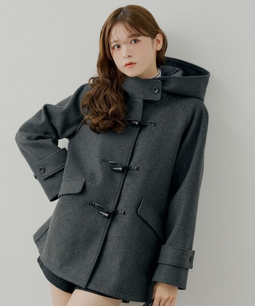 Chico（チコ）の「【WEB限定】フードダッフルミドルコート（その他アウター・レディース・ブラウン/チャコールグレー/ライトベージュ・FREE）」の15枚目の写真