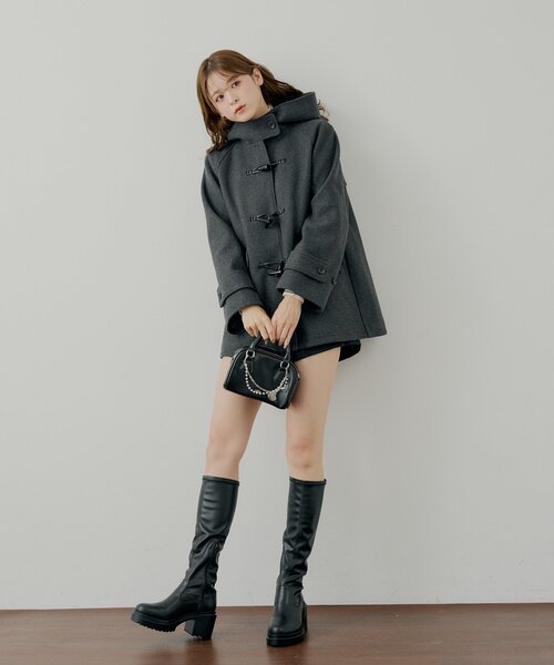 Chico（チコ）の「【WEB限定】フードダッフルミドルコート（その他アウター・レディース・ブラウン/チャコールグレー/ライトベージュ・FREE）」の14枚目の写真