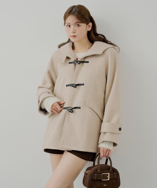 Chico（チコ）の「【WEB限定】フードダッフルミドルコート（その他アウター・レディース・ブラウン/チャコールグレー/ライトベージュ・FREE）」の6枚目の写真