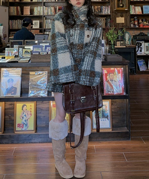 Ritomo De Ricco(リトモ・デ・リコ)の「チェックぬくぬくダブルブレストコート(ピーコート・レディース・チェック・FREE)」の5枚目の写真