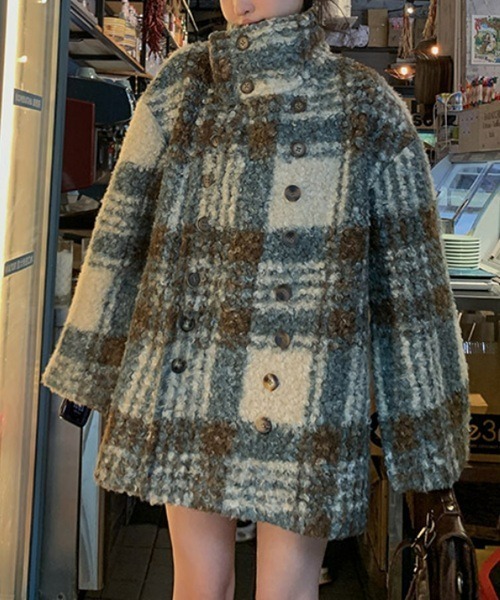 Ritomo De Ricco(リトモ・デ・リコ)の「チェックぬくぬくダブルブレストコート(ピーコート・レディース・チェック・FREE)」の7枚目の写真