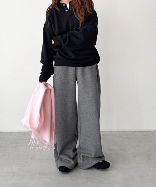 CANAL JEAN(キャナルジーン)の「El mar ウォームフリースイージーパンツ(その他パンツ・レディース・ブラウン/グレー・ONE SIZE)」の1枚目の写真