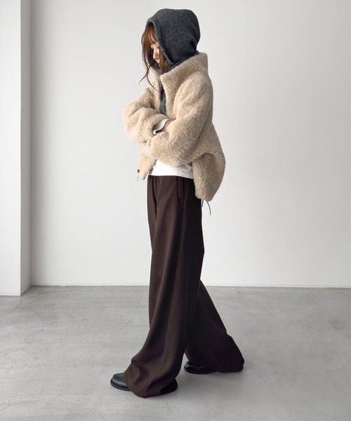 CANAL JEAN(キャナルジーン)の「El mar ウォームフリースイージーパンツ(その他パンツ・レディース・ブラウン/グレー・ONE SIZE)」の3枚目の写真