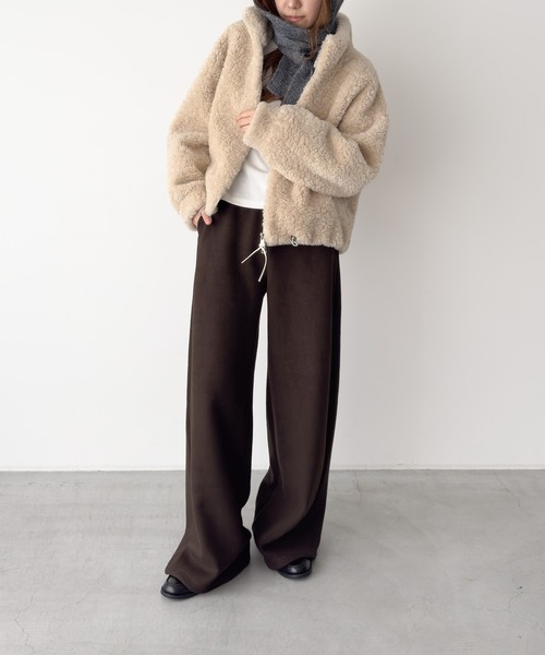 CANAL JEAN(キャナルジーン)の「El mar ウォームフリースイージーパンツ(その他パンツ・レディース・ブラウン/グレー・ONE SIZE)」の6枚目の写真