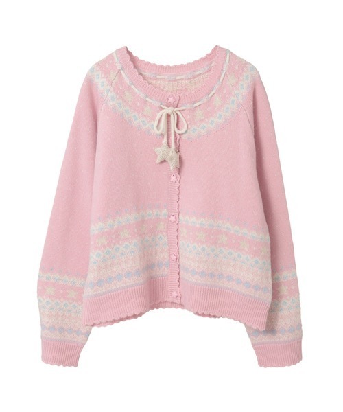 星柄編み込みニットカーディガン（カーディガン/ボレロ）｜PINK HOUSE