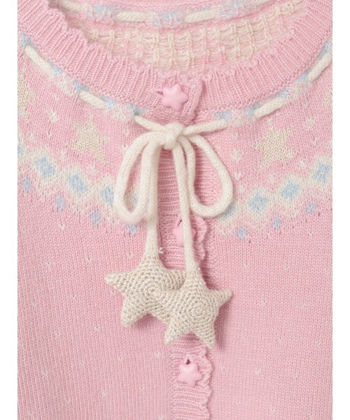 星柄編み込みニットカーディガン（カーディガン/ボレロ）｜PINK HOUSE