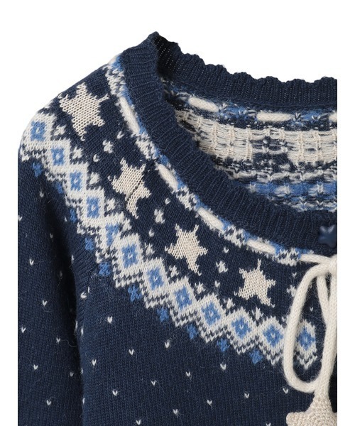 星柄編み込みニットカーディガン（カーディガン/ボレロ）｜PINK HOUSE