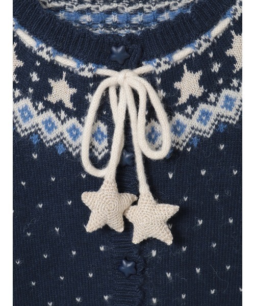 星柄編み込みニットカーディガン（カーディガン/ボレロ）｜PINK HOUSE
