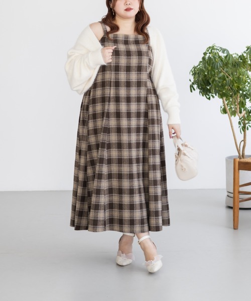 CLETTE（クレット）の「CLETTEオリジナルシャギーニットボレロ（カーディガン/ボレロ・レディース・オフホワイト/ブラック/ブラウン・LL～3L/4L～5L）」の20枚目の写真