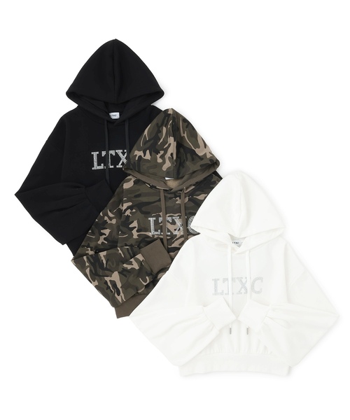 LOVETOXIC(ラブトキシック)の「【LTXC】裏シャギークロップドパーカー(パーカー・キッズ・オフホワイト/ブラック/カラフル・M:150cm/130cm/L:160cm/S:140cm)」の12枚目の写真