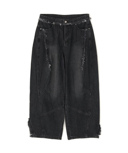 NOT4NERD（ノットフォーナード）の「NOT4NERD/ノットフォーナード/Multi Cut Off Curved Denim Pants（デニムパンツ・メンズ・その他4/ブラック・L/XL/M）」の11枚目の写真