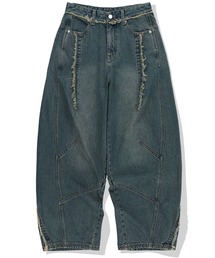 NOT4NERD(�m�b�g�t�H�[�i�[�h)��NOT4NERD/�m�b�g�t�H�[�i�[�h/Multi Cut Off Curved Denim Pants(�f�j���p���c)