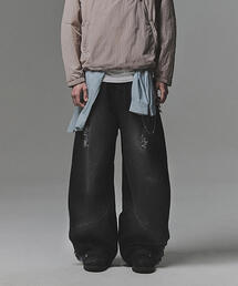 NOT4NERD/ノットフォーナード/Multi Cut Off Curved Denim Pants
