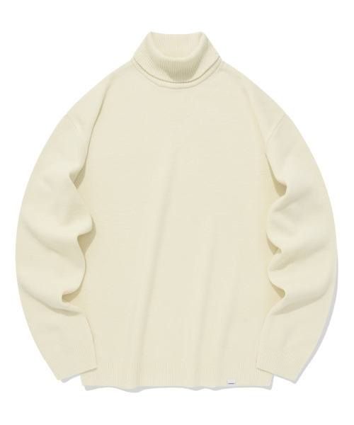 Rams Wool Turtleneck Knit Ivory — тёплый шерстяной свитер-гольф