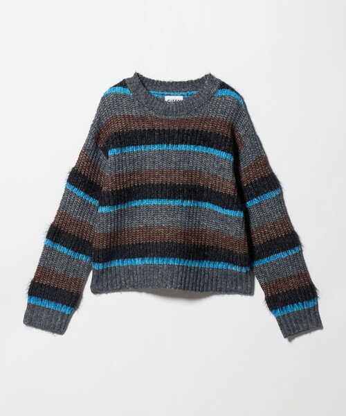 CITEN(シテン)の「<CITEN>ミックスボーダーニット(ニット/セーター・レディース・ダークグレー/ライトグレー・FREE)」の11枚目の写真