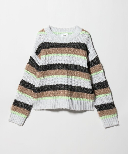 CITEN(シテン)の「<CITEN>ミックスボーダーニット(ニット/セーター・レディース・ダークグレー/ライトグレー・FREE)」の16枚目の写真