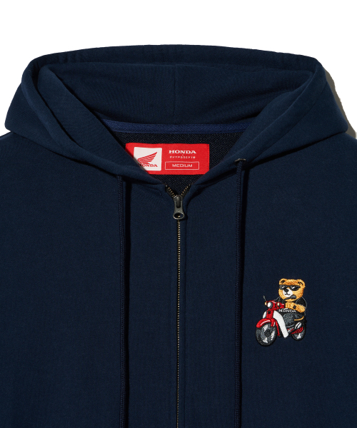 Honda Bear Hoodie Zip-up Navy（パーカー）｜HONDA MOTORCYCLE