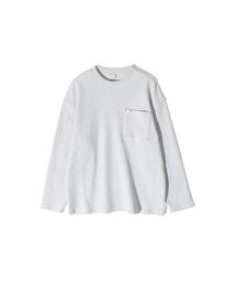 Lawrence Heavy Waffle T-shirt Melange Gray